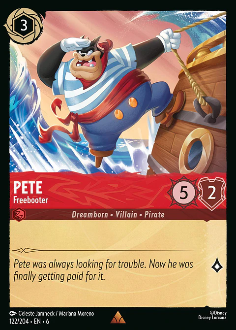 Pete - Freebooter - 122/204 - Rare *6