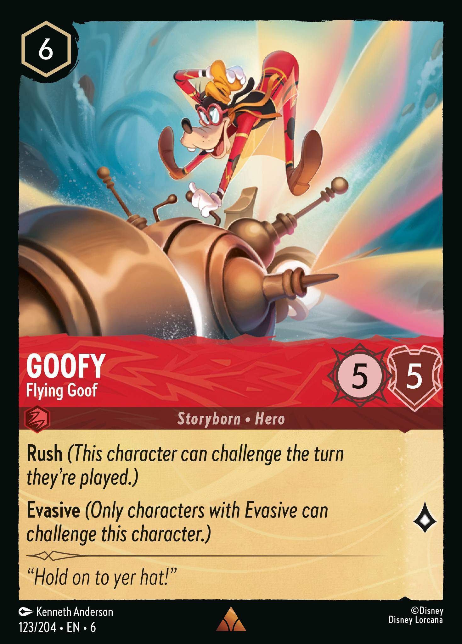 Goofy - Flying Goof - 123/204 - Rare *6 1