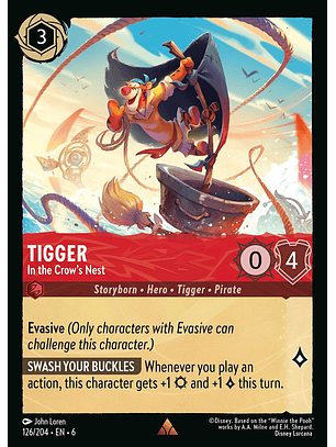 Tigger - In the Crow's Nest - 126/204 - Rare *6