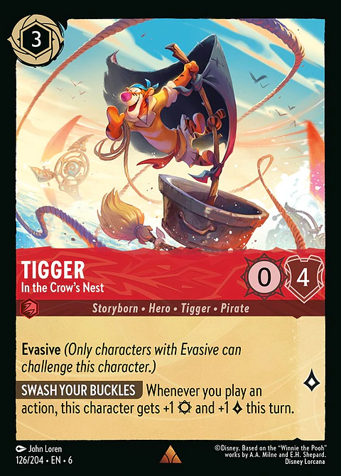 Tigger - In the Crow's Nest - 126/204 - Rare *6