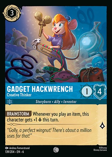 Gadget Hackwrench - Creative Thinker - 139/204 - Common  1