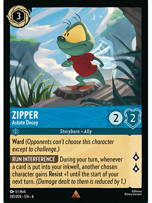 Zipper - Astute Decoy - 141/204 - Rare *6