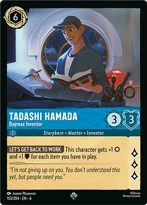Tadashi Hamada - Baymax Inventor - 153/204 - Super Rare *6