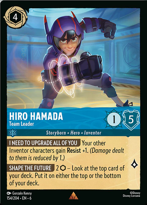 Hiro Hamada - Team Leader - 154/204 - Rare *6