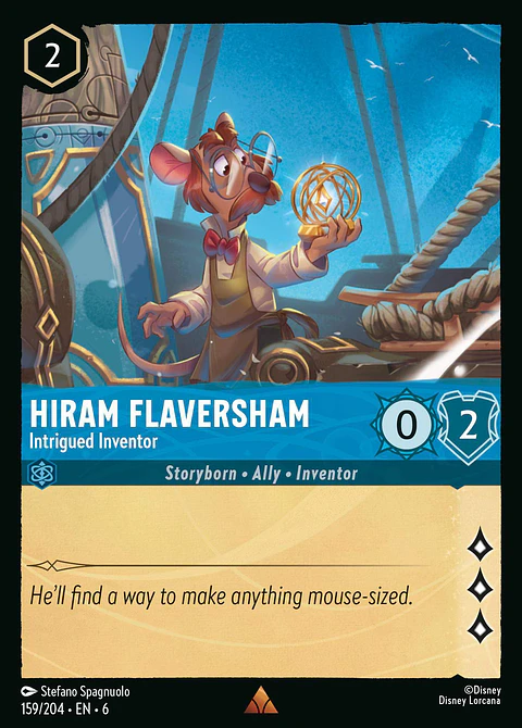 Hiram Flaversham - Intrigued Inventor - 159/204 - Rare *6