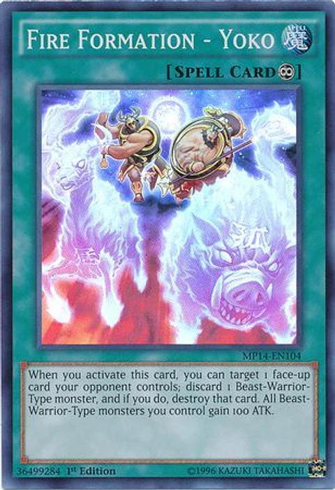 Fire Formation - Yoko - MP14-EN104 - Super Rare 