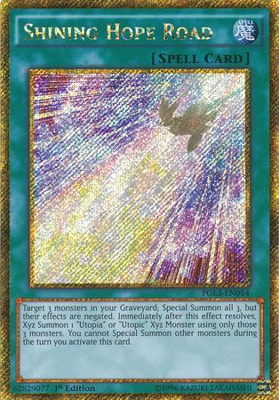 Shining Hope Road - PGL3-EN014 - Gold Secret Rare (dañada) 1