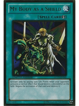 My Body as a Shield - GLD3-EN041 - Gold Rare