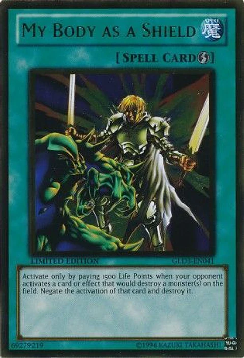My Body as a Shield - GLD3-EN041 - Gold Rare