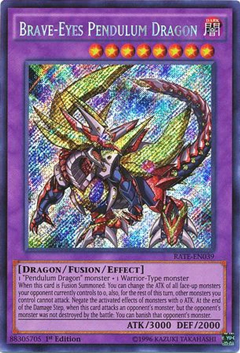 Brave-Eyes Pendulum Dragon - RATE-EN039 - Secret Rare 