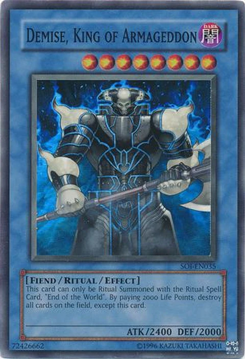 Demise, King of Armageddon - SOI-EN035 - Super Rare