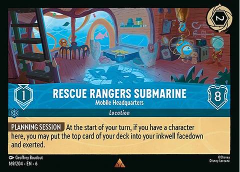 Rescue Rangers Submarine - 169/204 - Rare *6