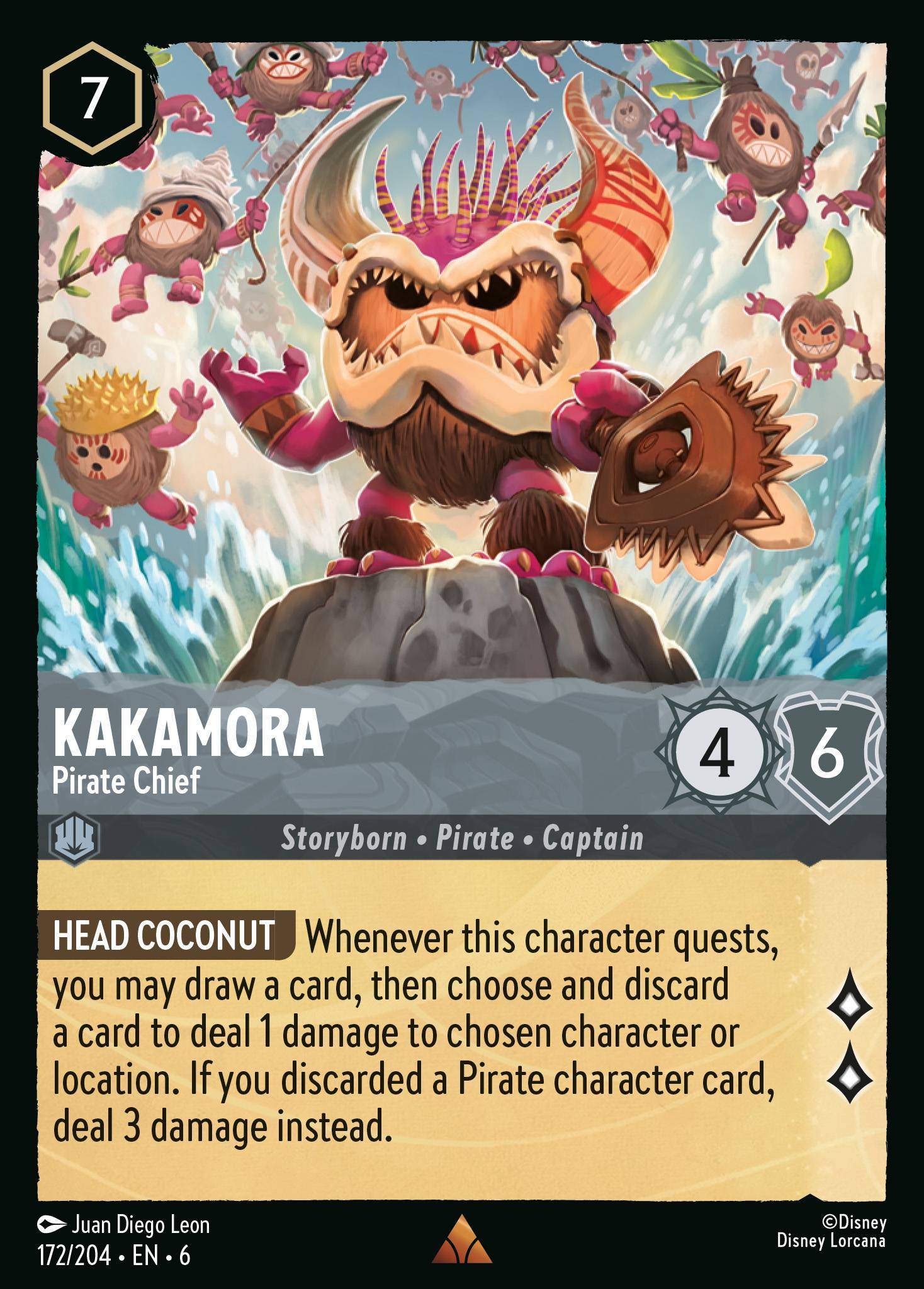 Kakamora - Pirate Chief - 172/204 - Rare *6 1