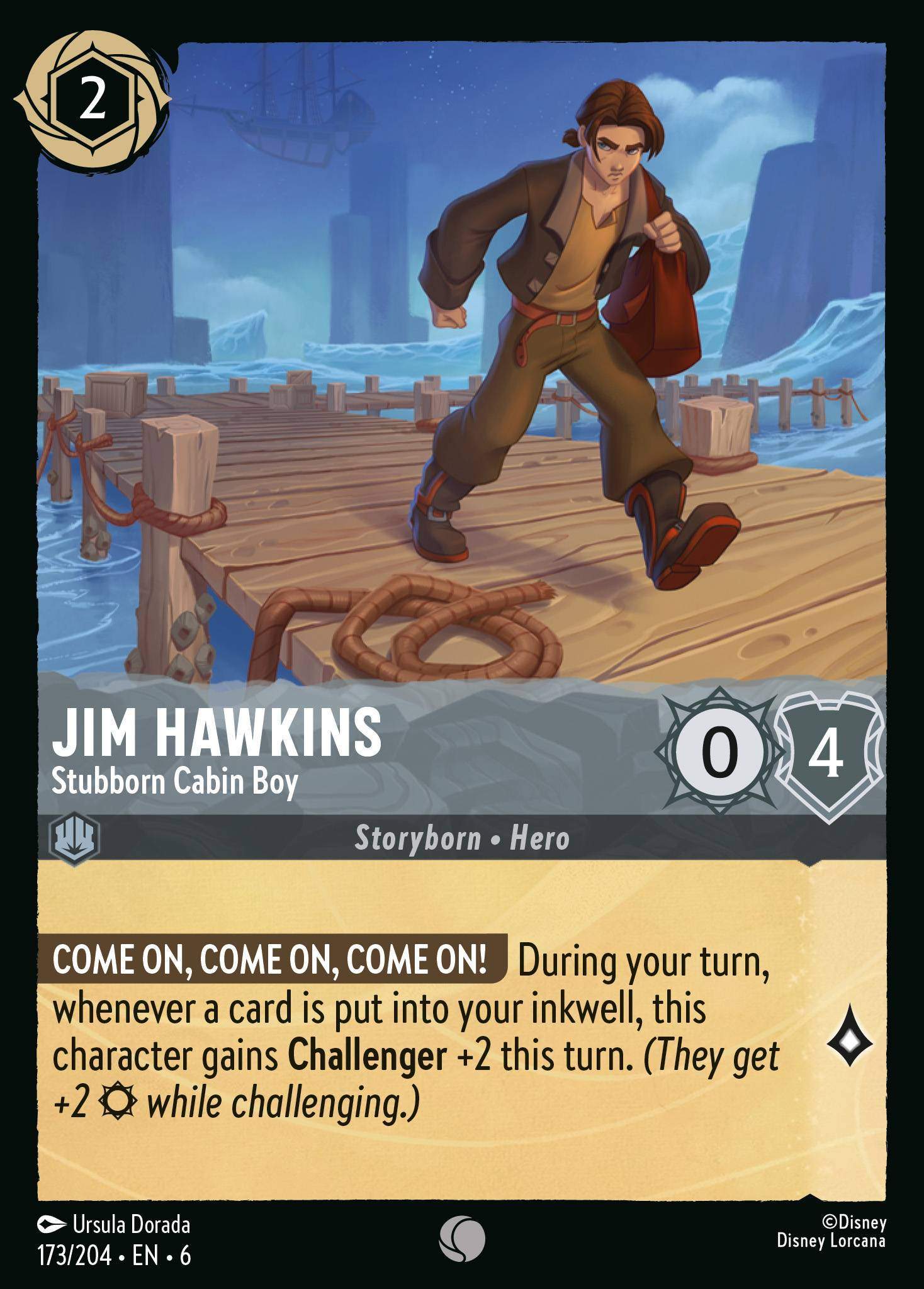 Jim Hawkins - Stubborn Cabin Boy - 173/204 - Common *6 1