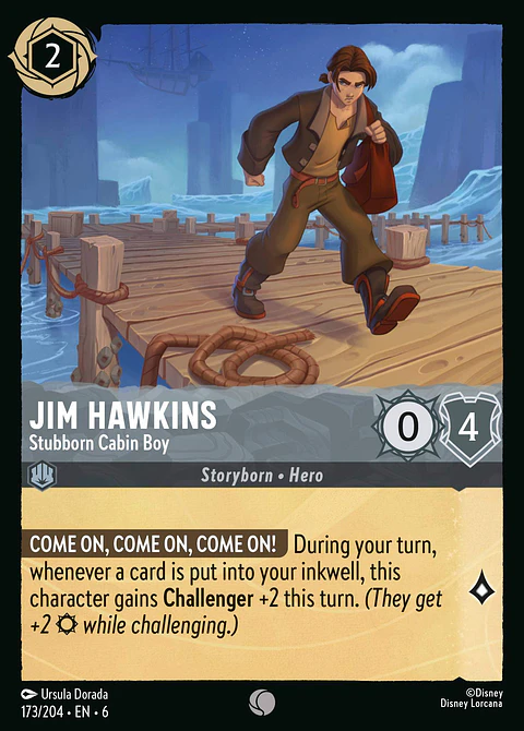 Jim Hawkins - Stubborn Cabin Boy - 173/204 - Common *6