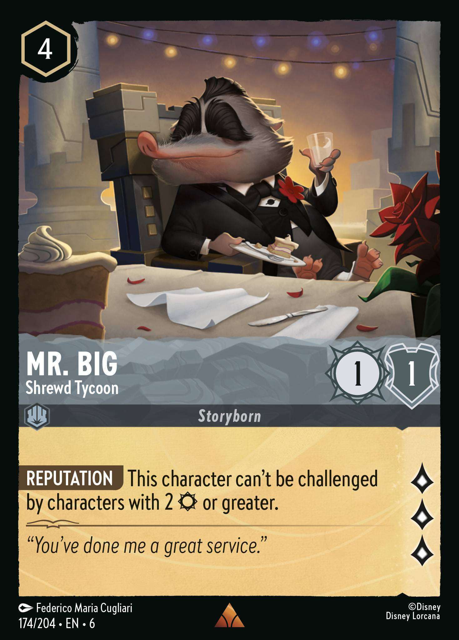 Mr. Big - Shrewd Tycoon - 174/204 - Rare *6 1