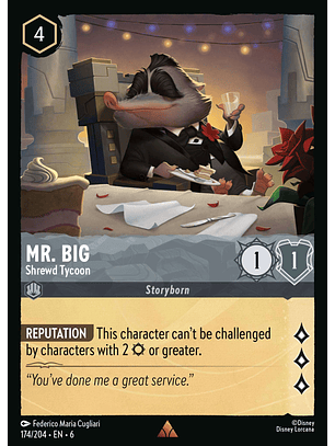 Mr. Big - Shrewd Tycoon - 174/204 - Rare *6