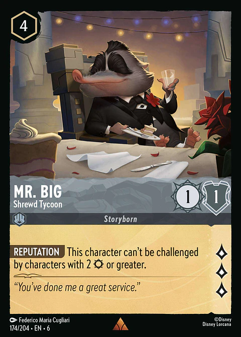 Mr. Big - Shrewd Tycoon - 174/204 - Rare *6