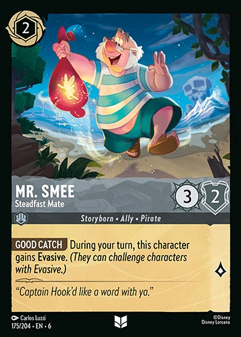 Mr. Smee - Steadfast Mate - 175/204 - Uncommon *6