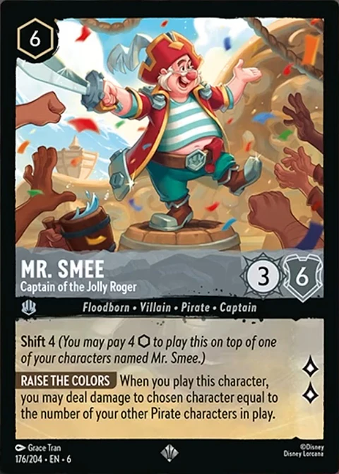 Mr. Smee - Captain of the Jolly Roger - 176/204 - Super Rare *6