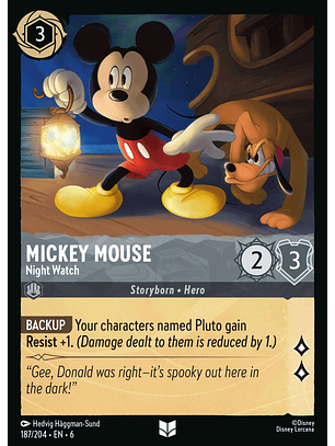 Mickey Mouse - Night Watch - 187/204 - Uncommon *6