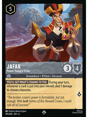 Jafar - Power-Hungry Vizier - 193/204 - Super Rare *6