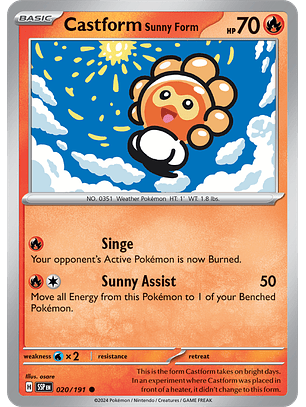 Castform Sunny Form - 020/191 - Common - SSP 