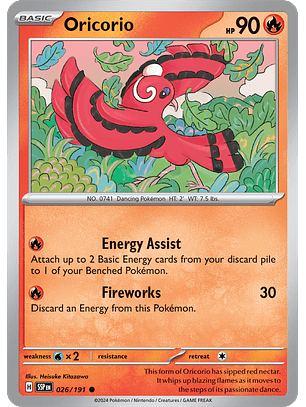 Oricorio - 026/191 - Common - SSP 