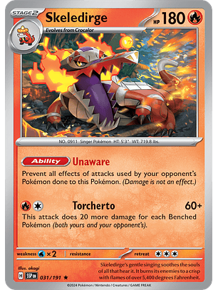 Skeledirge - 031/191 - Rare - SSP 
