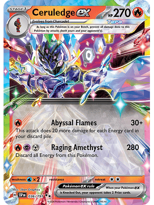 Ceruledge ex - 036/191 - Double Rare - SSP 