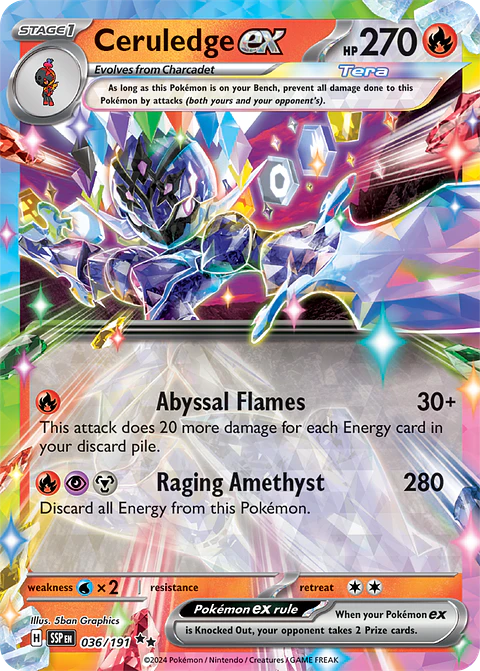 Ceruledge ex - 036/191 - Double Rare - SSP 