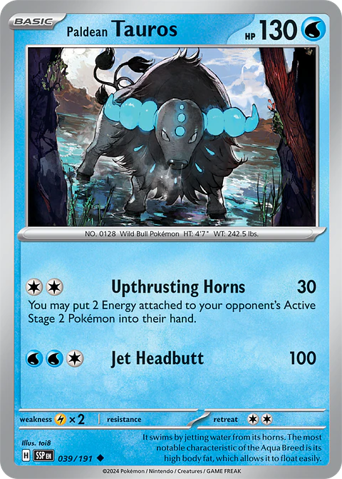 Paldean Tauros - 039/191 - Uncommon - SSP 