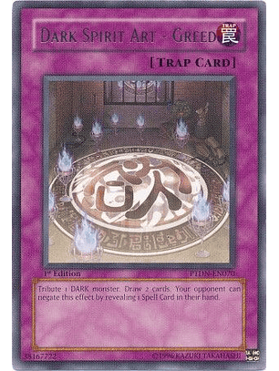 Dark Spirit Art - Greed - PTDN-EN070 - Rare 