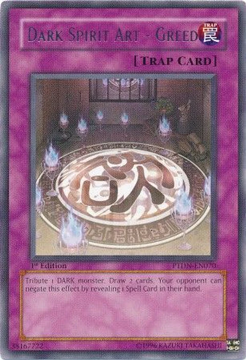Dark Spirit Art - Greed - PTDN-EN070 - Rare 