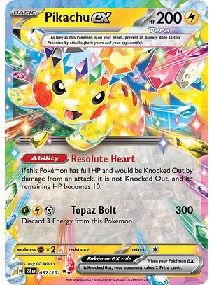 Pikachu Ex - 057/191 - Double Rare - SSP 