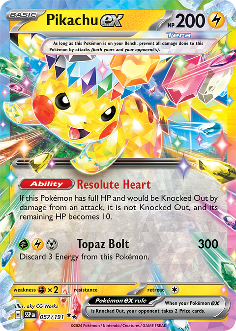 Pikachu Ex - 057/191 - Double Rare - SSP 