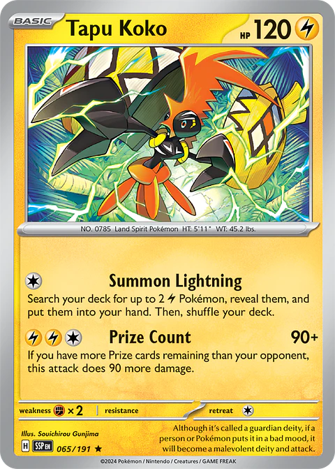 Tapu Koko - 065/191 - Rare - SPP