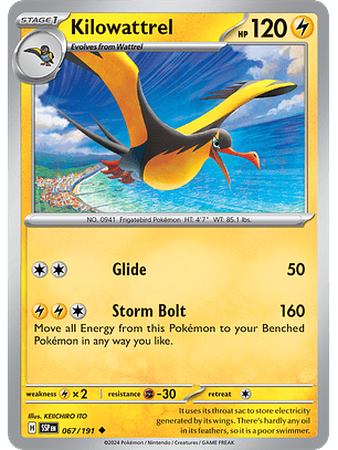 kilowattrel - 067/191 - Uncommon - SSP 