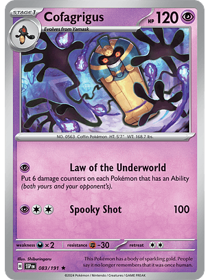 Cofagrigus - 083/191 - Rare - SSP 