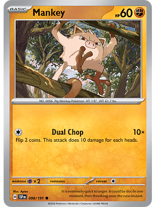 Mankey - 098/191 - Common - SSP 