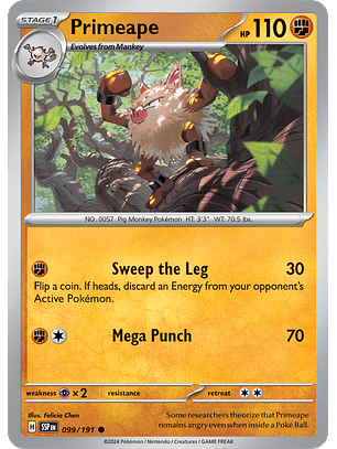 Primeape - 099/191 - Common - SSP 