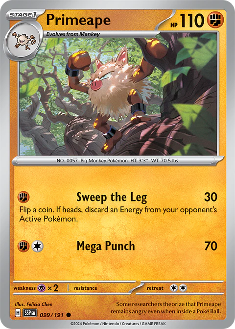 Primeape - 099/191 - Common - SSP 