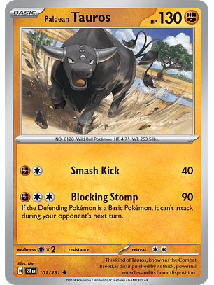 Paldean Tauros - 101/191 - Uncommon - SSP 