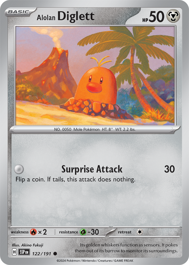 Alolan Diglett - 122/191 - Common - SSP  1