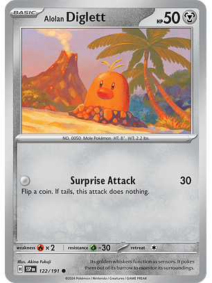 Alolan Diglett - 122/191 - Common - SSP 