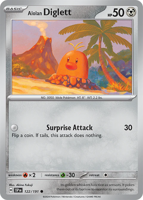 Alolan Diglett - 122/191 - Common - SSP 
