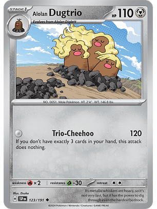 Alolan Dugtrio - 123/191 - Common - SSP