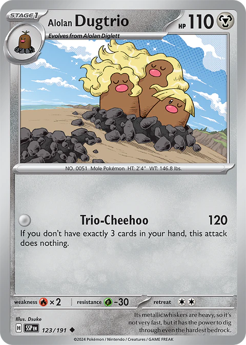Alolan Dugtrio - 123/191 - Common - SSP