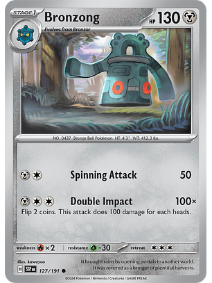 Bronzong - 127/191 - Common - SSP