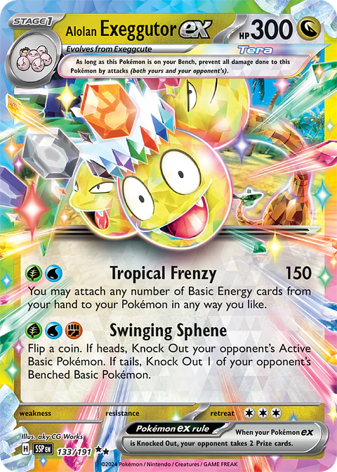 Alolan Exeggutor ex - 133/191 - Double Rare - SSP